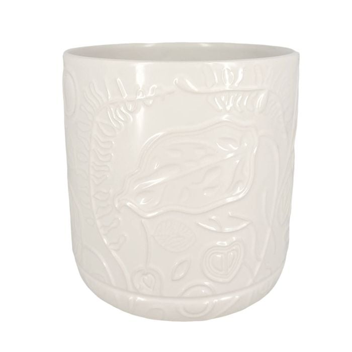 Northcote Pottery 15.2 x 15.6cm White Bloom Cylinder Ceramic Indoor Pot