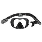 Mirage Infinity Dry Mask and Snorkel Set Adult Black