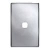 HPM Linea 1 Gang Coverplate Matt Silver