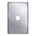 HPM Linea 1 Gang Coverplate Matt Silver