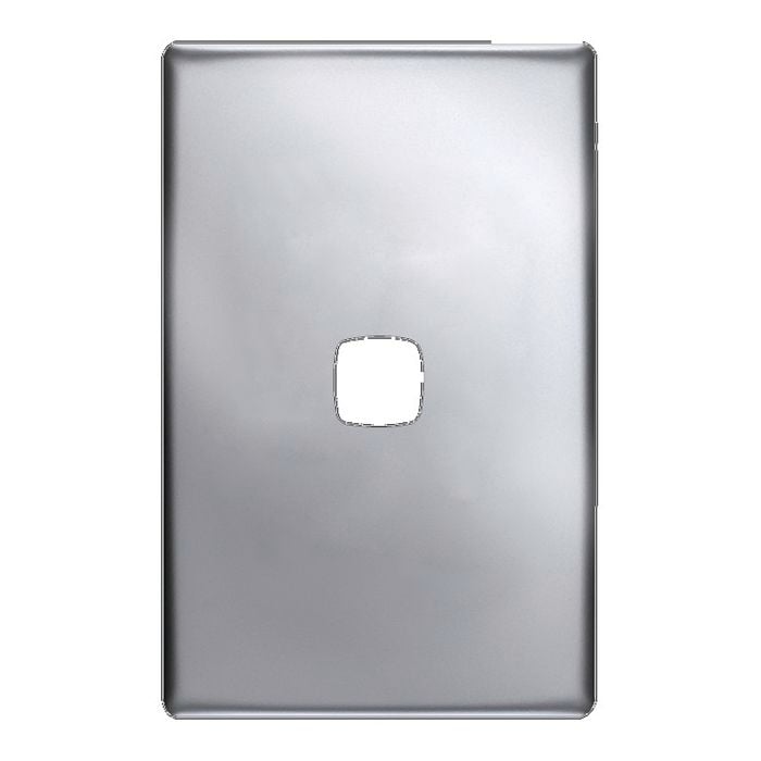 HPM Linea 1 Gang Coverplate Matt Silver