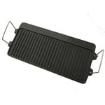 Wildtrak Reversible 40cm Cast Iron Griddle BBQ Plate For 2BR Stove - Black