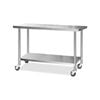 Cefito 1524x610mm Commercial Stainless Steel Kitchen Bench w/ Wheels