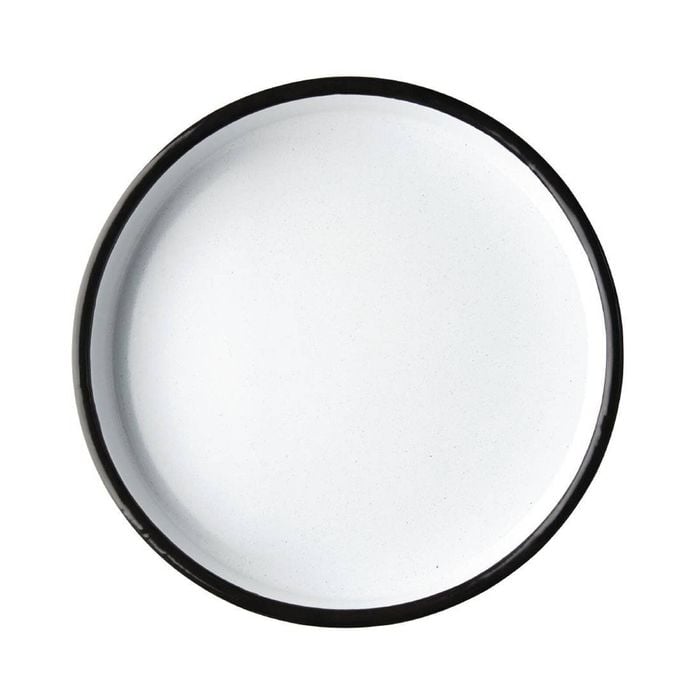 Olympia Serving Tray Enamel Blue Rim 320mm Catering Tableware