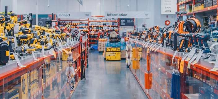 Tool shop in a Bunnings warehouse