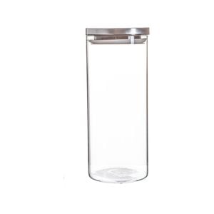 Argon Tableware Glass Storage Jar with Metal Lid - 1.5 Litre