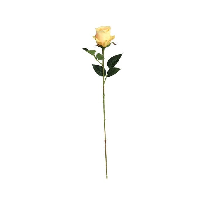 50cm Yellow Rose Bud Artificial Flower