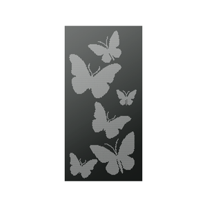 Walpix 1775 x 875 x 2.0mm Perforated Aluminium Decorative Screen Folded Profile Butterfly - Charcoal