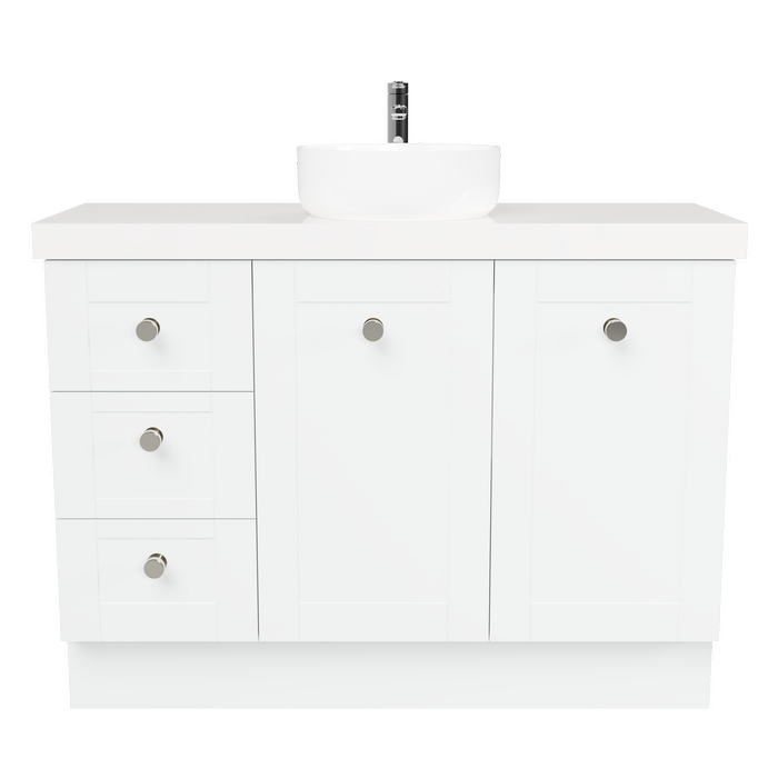 New England Joinery 1200mm Diadem Centre Basin Freedom Top Floor Standing Vanity