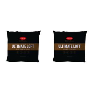 2x Tontine Hotel Collection Ultimate Loft European Comfort Sleep Pillow White