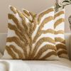 Gioia Casa 2-Pack Tufted Leaf Cushion Covers 45cm x 45cm - Mustard
