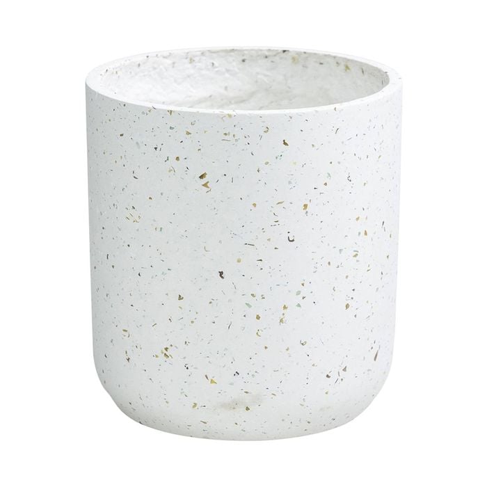 Eden 15cm White Terrazzo Indoor Concrete Planter