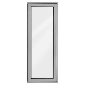 Polar     View 600 x 1545mm Silver Grey Frosted Glass Openable Double Glazed Window