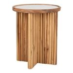 Marquee 400 x 400 x 480mm Natural Marble Tile Fluted Side Table