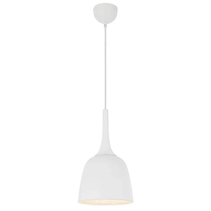 Telbix Polk Modern Pendant Hanging Lamp Light Metal White