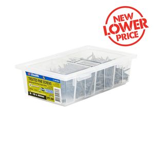 Zenith 8-10 x 40mm Tufcote Square Drive Treated Pine Screws - 500 Pack