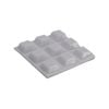 Surface Gard 13 x 13mm White Square Rubber Bumper - 9 Pieces