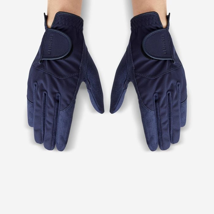 Decathlon - Women's Golf Pair Of Rw Gloves Navy Blue - Eu L