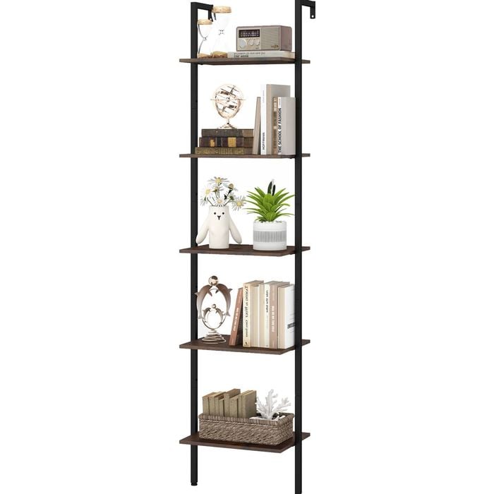 Costway 5-tier Ladder Shelf Wall Mount Bookcase