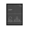 Frames & Hangers Wall Hanging Sleek 60x80cm Picture Print Art Frame Black