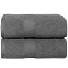 2PCS 100% Cotton Extra Large Soft Bath Towels Sheets Set 90 x 180cm - Charcoal