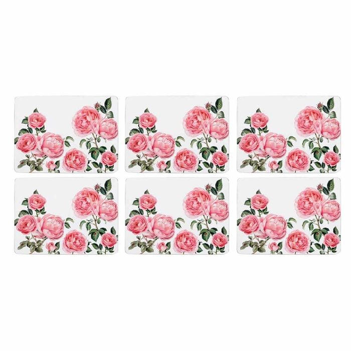 Ashdene Set of 6 Heritage Rose Table Placemats 29x21x0.4 cm