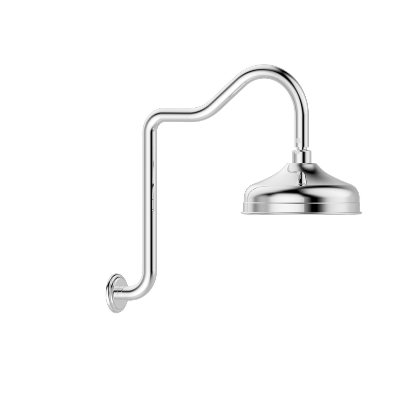 Mondella Chrome Maestro Classic Shower Head With Arm - Chrome