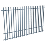 ProtectorAl 1201-2399W x 1500H Deep Ocean Aluminium Batten Pool Fence Panel with Mid Rail