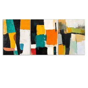 3pcs Abstract Design in Black Pattern Print 100% Australian Made 3 x 40x60cm (Metal Print)