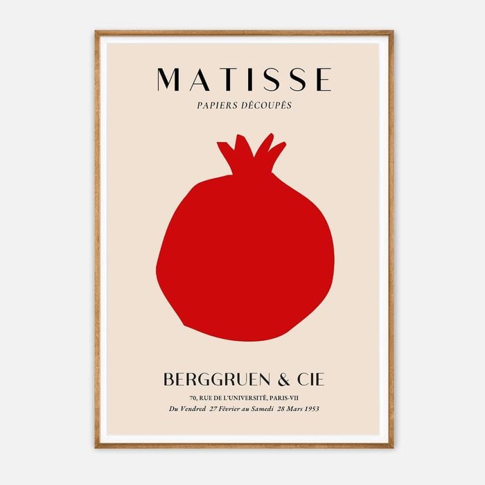Galrie Henri Matisse Papiers Découpés Exhibition Poster - Iconic Modern Art Print, Wood Frame, 70 x 100cm (28 x 40inch)