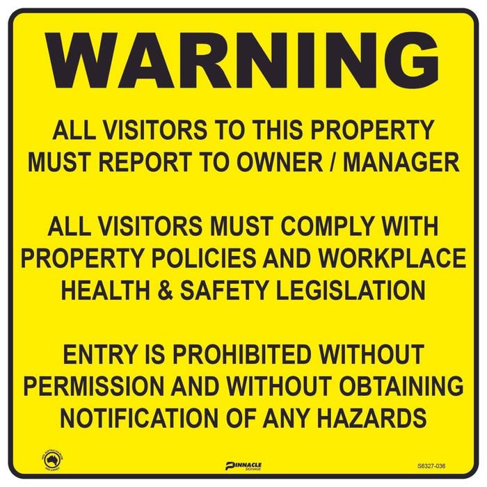 Pinnacle Signage 600 x 600mm Farm Gate Sign