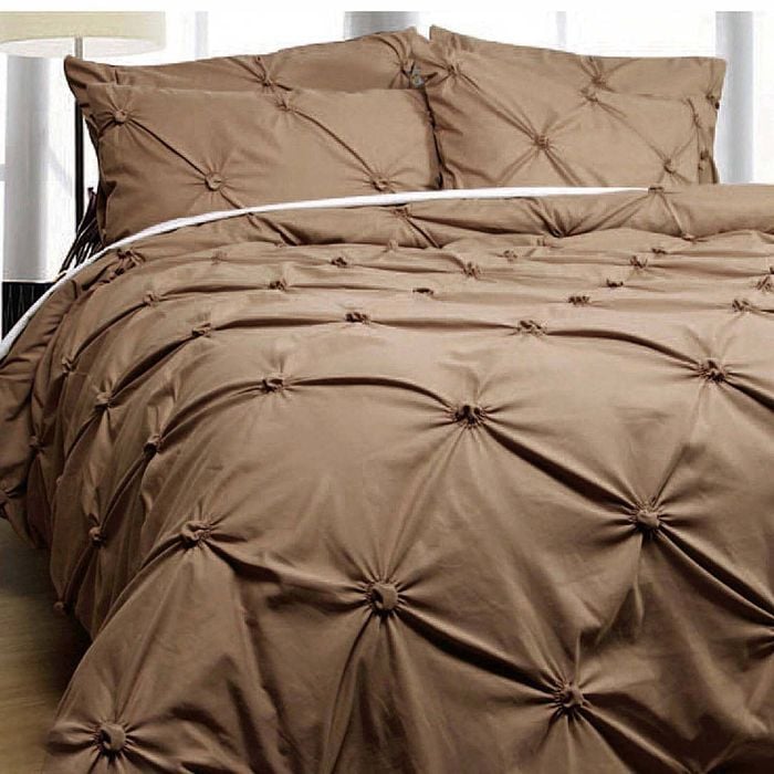 Accessorize Puffy Quilt Cover Set Latte Single