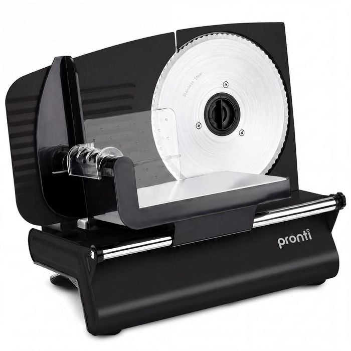 Pronti Electric Deli And Food Slicer 200w With 2 Blades - Black