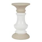 Emporium Ema Ceramic Candle Holder White 13x13x24cm
