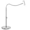 Silver Floor Tablet Holder Stand with Solid Metal Base Flexible Steel Gooseneck for iPad iPhone Lazy Stand