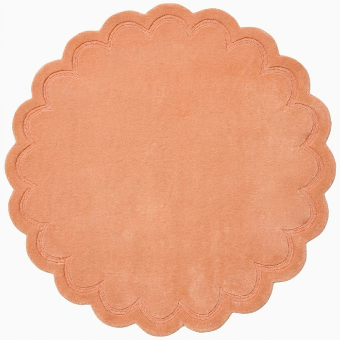 Handtufted Wool Rug-rivoli 6447-peach-160x160cm