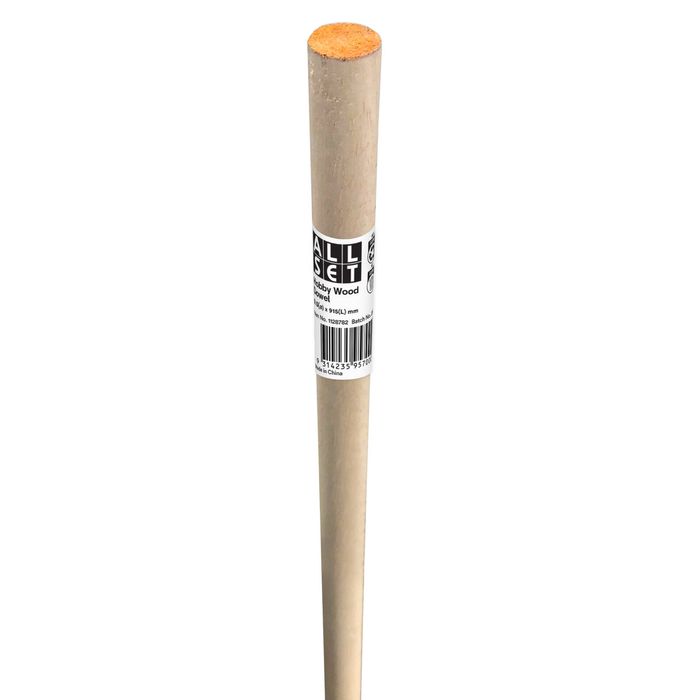 All Set 915 x 9.5 x 9.5mm Orange Dowel Hobby Wood