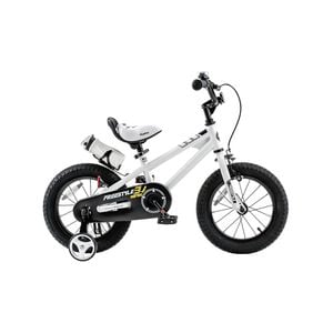 RoyalBaby 12'' BMX Freestyle Boys Girls Kids Bicycle Training Wheels Water Bottle & Bell 12 inch White