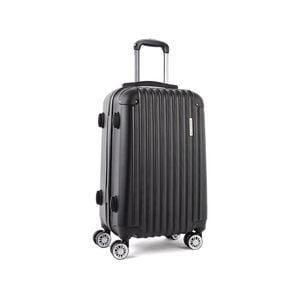 Wanderlite 28" 75cm Luggage Trolley Travel Set Suitcase Carry On Hard Case TSA Lock Lightweight Black