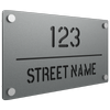 ProtectorAl 380 x 220mm Palladium Silver Aluminium Cut Through Custom House Sign