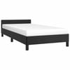 vidaXL Bed Frame Slatted Bed Base Black 106x203 cm King Single Size Faux Leather