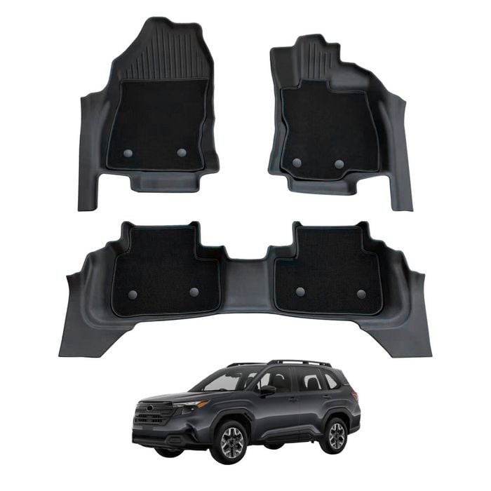 AUSGO Double-Layer Car Floor Mats for Subaru Forester 2025-Onwards All-Weather Floor Liners