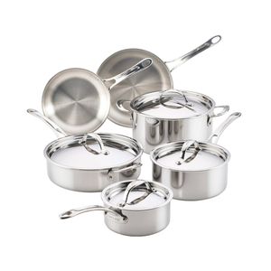Anolon EverLast(TM) Tri-Ply Clad Stainless Steel Induction 10 Piece Cookware Set