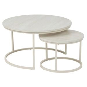 Cooper & Co. Nesting Sonoma Coffee Tables Set of 2 Travertine Look