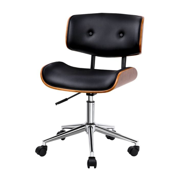 Artiss Black PU Leather & Wood Office Chair