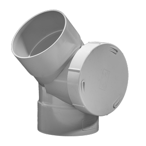 Holman 100mm 45° Female and Female DWV PVC Side Access Bend
