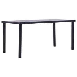 vidaXL Dining Table Black and Concrete Grey 160cm MDF Kitchen Dinner Stand