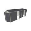 Build-a-Shed 1.5 x 5.2 x 2m Dual Single Hinged Side Door Skillion Shed - Grey