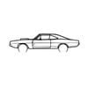 Ignite Laser Dodge 1969 Charger Rit Silhouette Metal Wall Art Coated Black 23.6inch/60cm