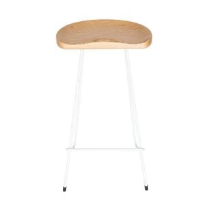 Sk Designer Living | Berny Industrial Stool | 66cm - White & Natural